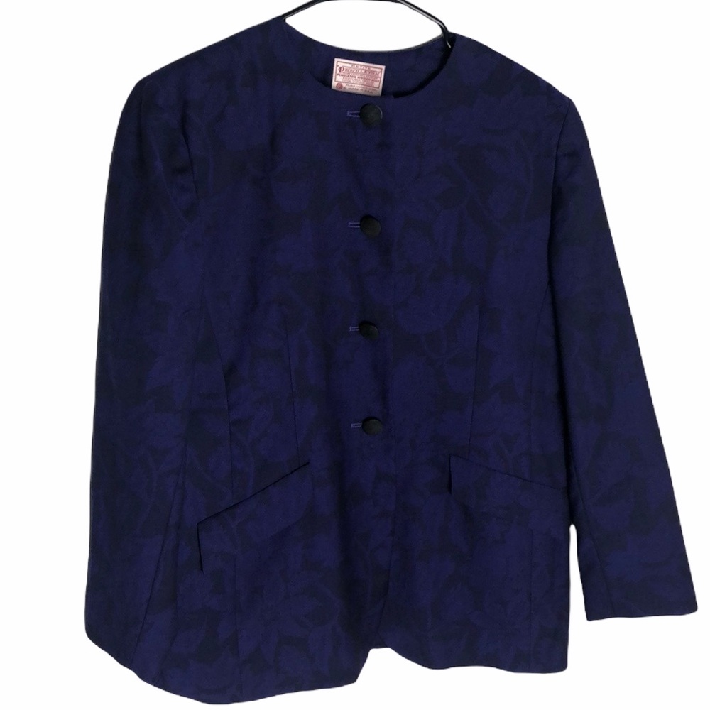 Pendleton Floral Print Wool Blazer Size 14